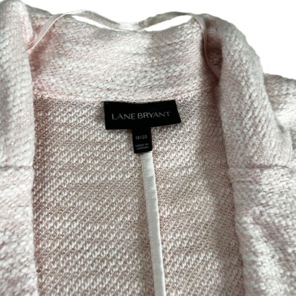 Lane Bryant petal pink open front collared cardigan jacket - Picture 6 of 10